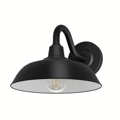 Hunter Mill Valley Rustic Modern Metal Dome Outdoor Small Wall Light