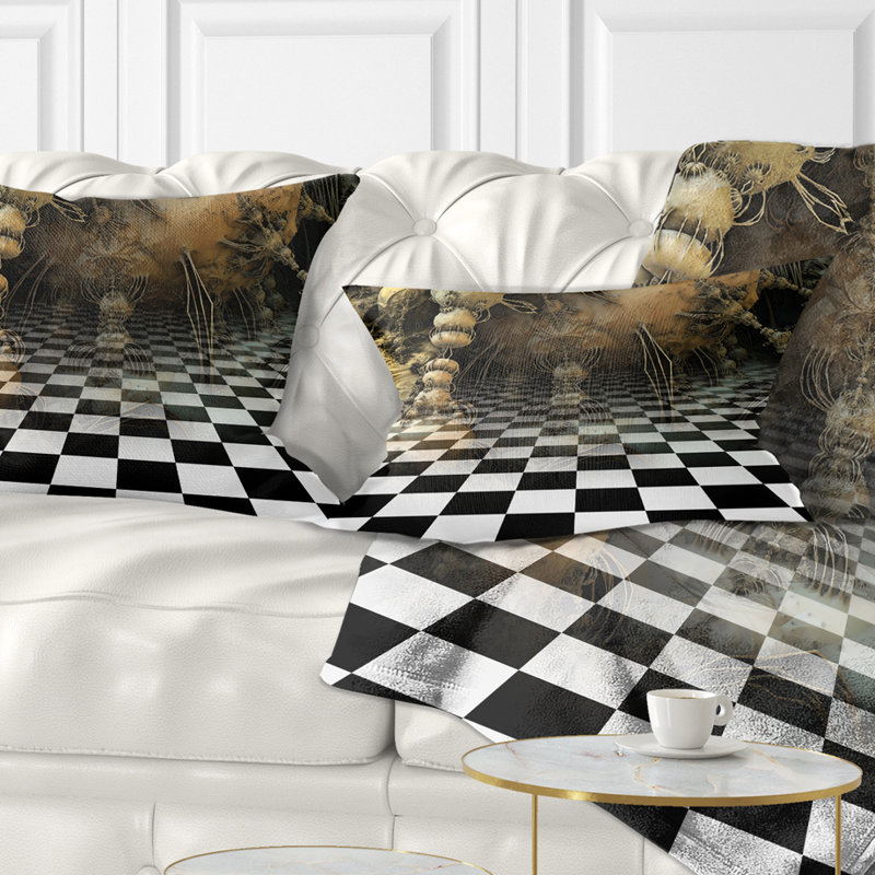 Geometric Composition Close up - Abstract Printed Throw Pillow