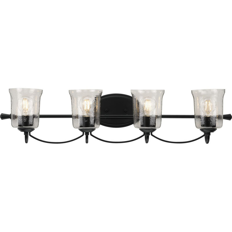 Éclairage pour meuble-lavabo 4 lumières Ermengarda, Noir