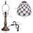 Tiffany Table Lamp 14" Tall Crystal Bead Style Stained Glass Lamp