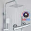 Thermostatic Exposed Shower Mixer Bathroom Twin Head Largr Bar Hand Set Chrome