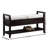 Shoe Bench With Beige Upholstery And Shelf Storage Options