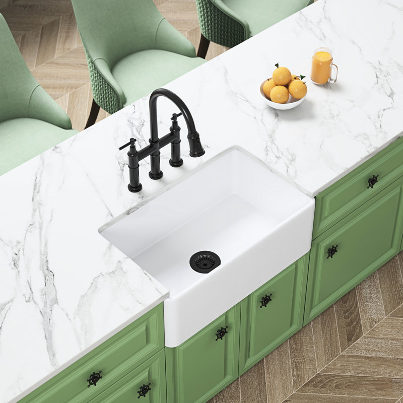 Ceramic Kitchen Sink - White Deep Apron Undermount 17.65X9.91X29.74 In, 84 Lb, 24X16x36 , 103 Lb 10 In. X 18 30 In., 16 24 36 Package