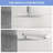 8" Square Rainfall Shower Head, Wall/Ceiling Mounted-118580315
