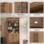 Bibliothèque moderne de 83,4 po de hauteur avec portes, bibliothèque avec tablettes réglables à 3 niveaux, tablettes avec éclairage à DEL, grande armoire de rangement pour le salon, bureau à domicile