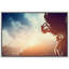 «Sport Man Climbing On Rock Mountain At Sunset Of Ambition», reproduction d'art sur toile-93629253-93629254