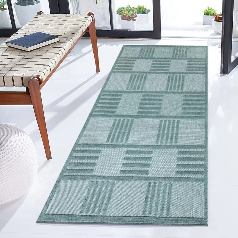 Modern Non-Slip Area Rugs – Emerald – Living Room, Hallway Runner, Kitchen & Door Mat – Multiple Sizes, Runner 60 x 220cm