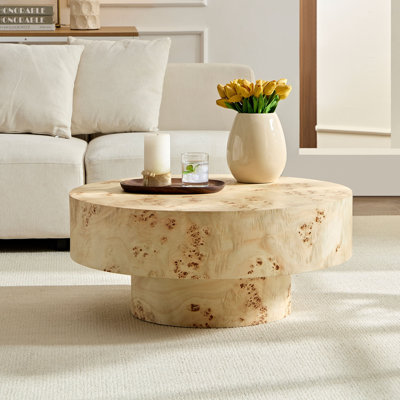 Table basse ronde 31,49 po Mid Century Modern
