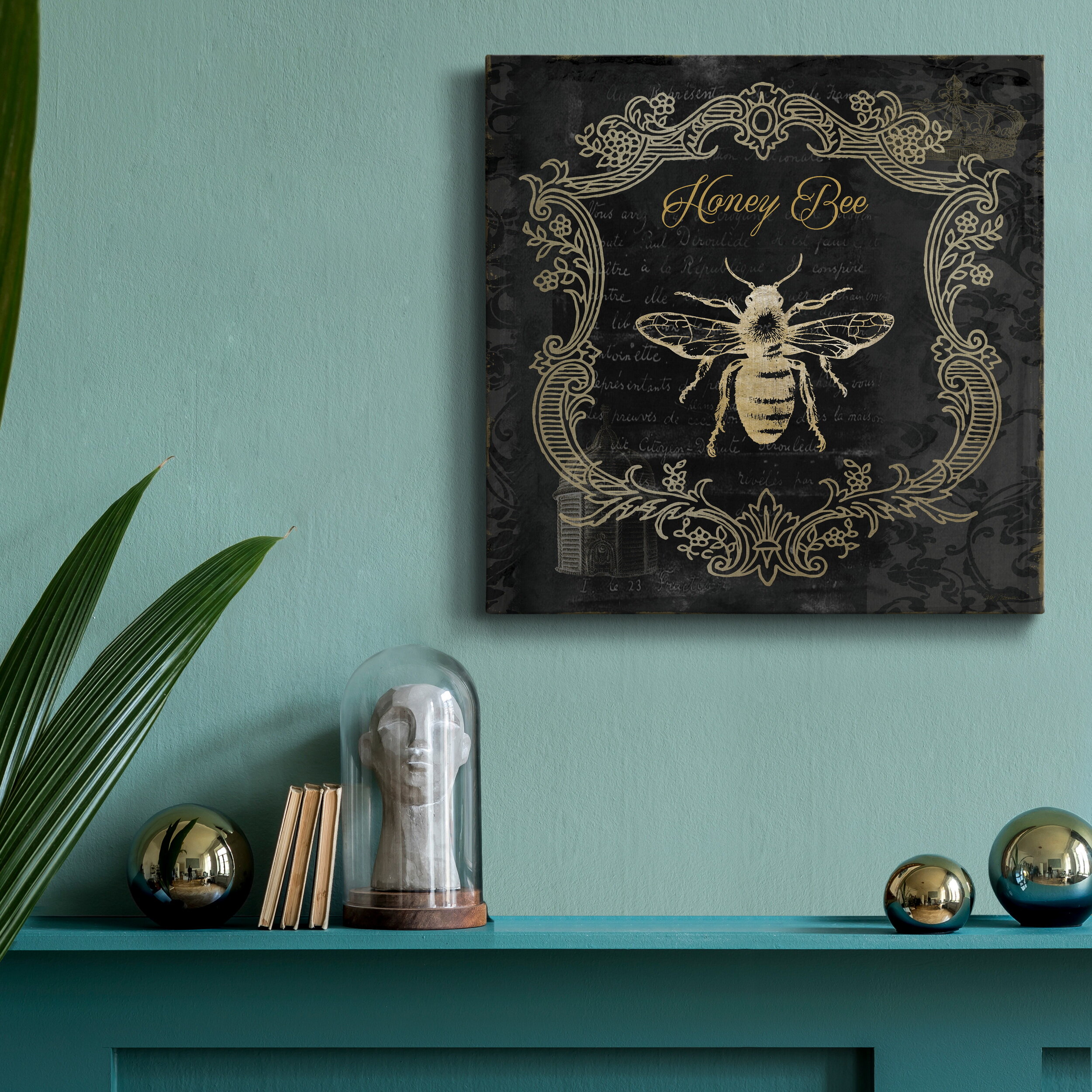 Handmade Honey Bee Decor, Wood Resin Art, Bee Wall Art, Honeycomb