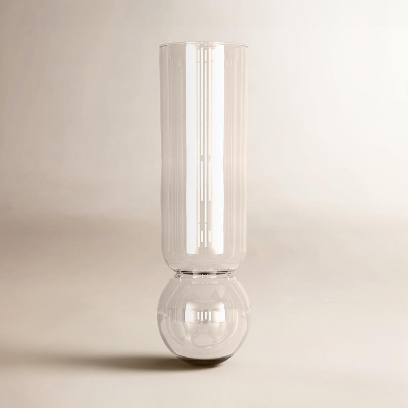 Glass Table Vase, 14" H x 5" W x 5" D