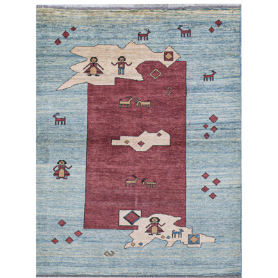Hand-Knotted High-Quality Rust Area Rug