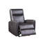 Fauteuil inclinable électrique brun en cuir fleur