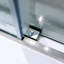 Verre trempé transparent de 5/8 po 8 mm d'épaisseur, acier inoxydable 304 en nickel brossé, porte de douche l 56 à 60 po x H 75 po, structure de tube rectangulaire coulissante simple à assemblage facile