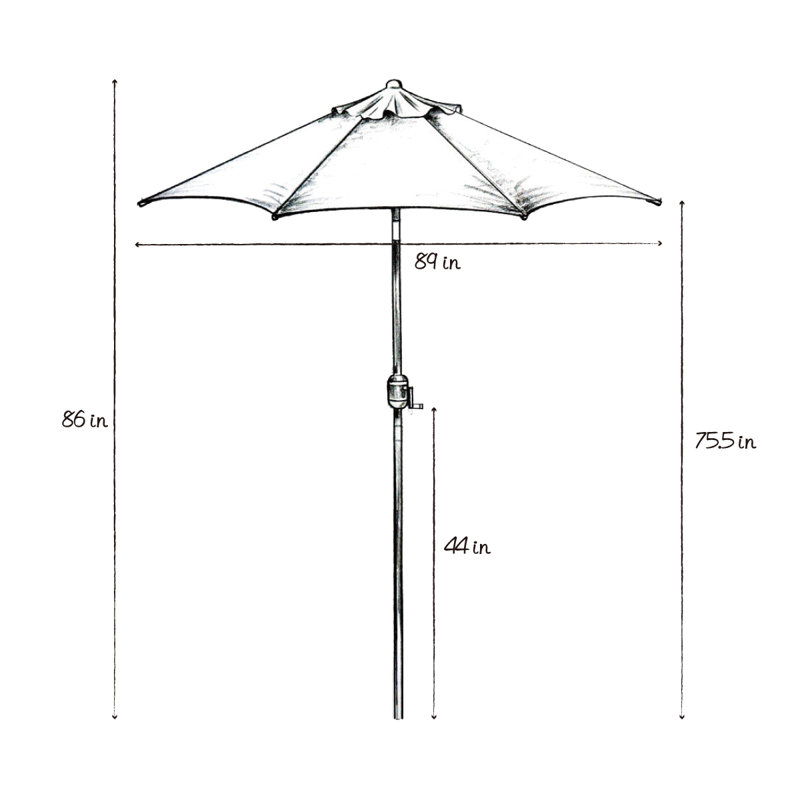 Parasol Propst Market, Bleu