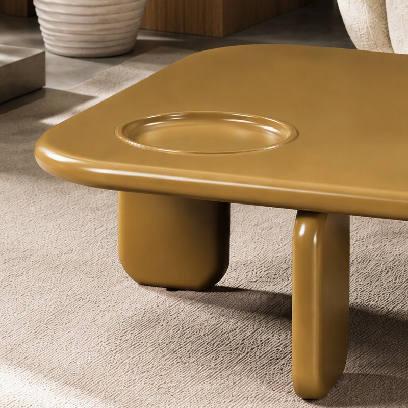 Joane Yellowish Brown High Gloss Coffee Table