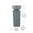 44.5" Polyresin Gray Zen Bowl Water Fountain, Outdoor Bird Feeder /Bath Fountains, Relaxing Water Feature For Garden Lawn Backyard Porch-1329660887
