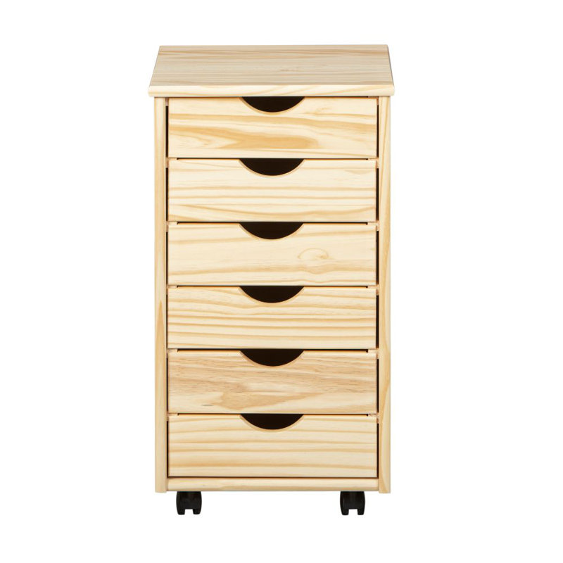 Simon Rolling File Cabinet, Natural