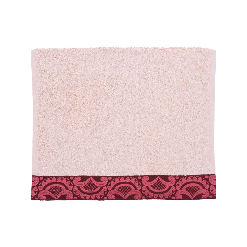 Serviette en coton chocolat, Rose
