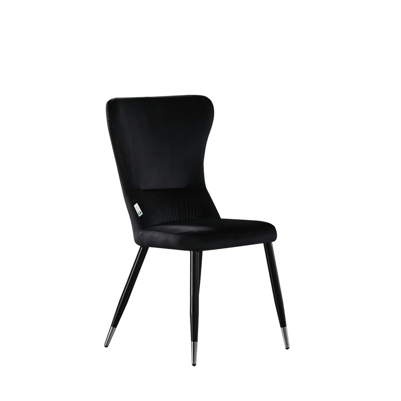 Hartshorne Velvet Dining Chairs - Ergonomic Curved Back with Metal Legs -  Side Chair for Dining Room Kitchen Living Room, 1
