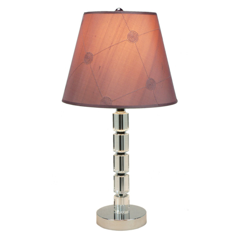 Lampe de table en cristal 15 po lola, Mauve
