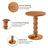 Farmhouse Pedestal Round End Table