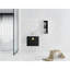 Meuble-lavabo de salle de bain moderne avec lavabo en céramique et armoire latérale - Châtaignier noir, apparence élégante, grand contreplaqué de rangement de meuble-lavabo, suffisant