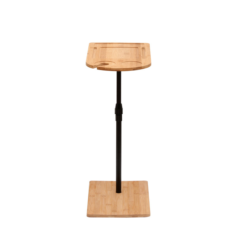 Table d'appoint à hauteur réglable Couch Tray Table pour canapé Tables de bout ovales en forme de C avec fentes pour lit et chaises dans le salon et la chambre à coucher