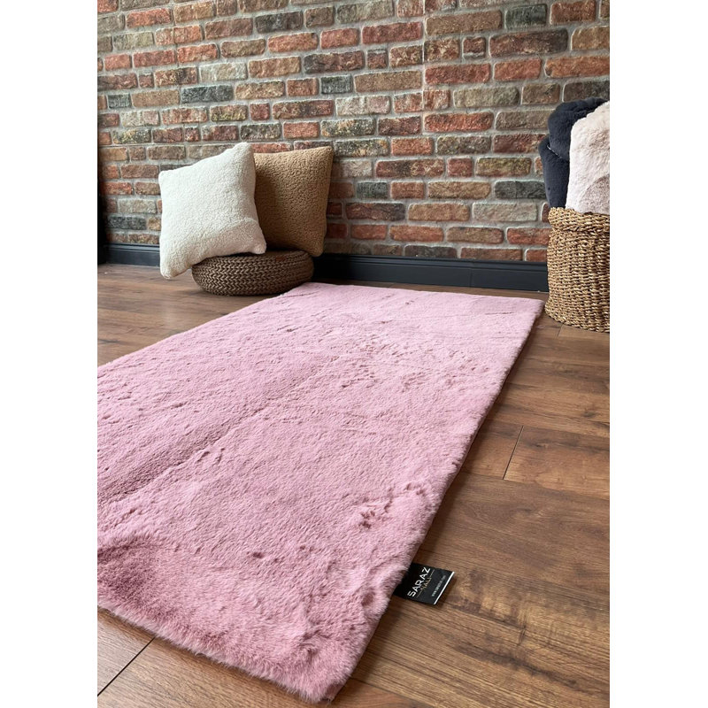 Tapis rose élégant 2,5 x 6,6 pi Dobney | 100% polyester, épaisseur 0,2 po, 600 g / m² | Antibactérien, lavable à la machine à 86 ° F | Parfait pour le salon, la chambre à coucher et la chambre des enfants - doux, durable et facile à nettoyer