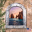 Crochet mural Sunset Serenity