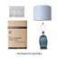 Lampe de table bleue 26 po