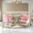 Velvet Upholstered Side Chair  With Gold Legs-1385147598