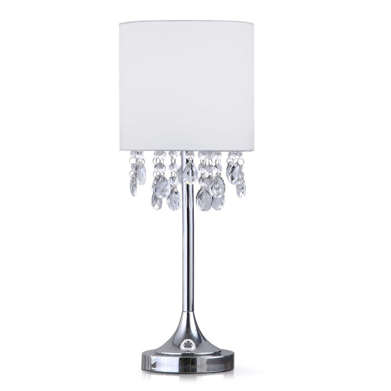 Elina Metal Table Lamp, White