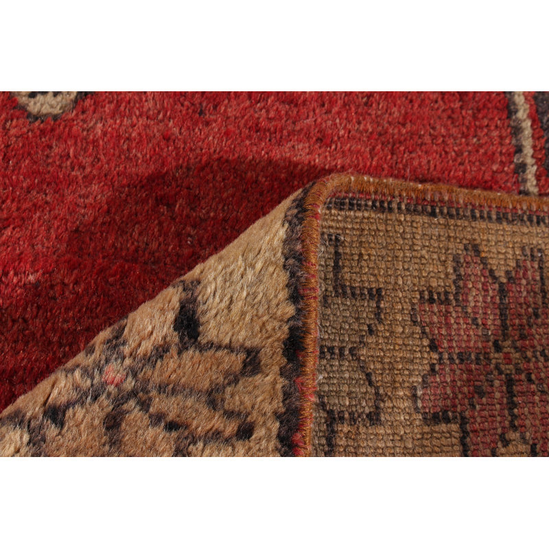 Tapis de la surface en laine de chemin de anatolian 4 pi 7 po x 13 pi 1 po one-of-kind à la main-noué la 1980 Bol