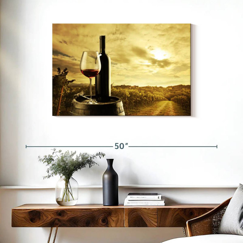 Yarlin Red Wine At The Vineyard, 24" H x 36" W