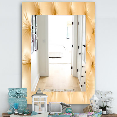 Miroir mural en cuir