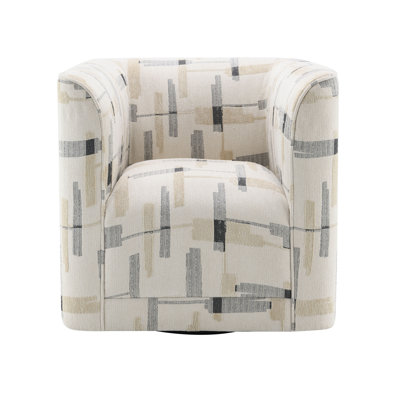 Darya Beige Pattern Fabric Chair w/Swivel