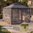 12 Ft. X 12 Ft. Pop Up Gazebo Canopy Tent with Mosquito Netting, One-Push Instant Setup, Height Adjustable Outdoor Canopy-128919888-128919889