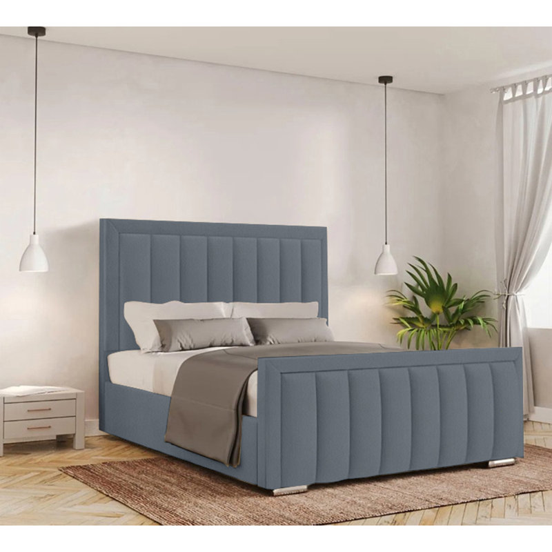 Yatton Upholstered Bed, Single (3'), Charcoal