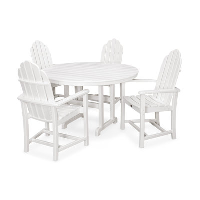 Cape Cod 5-Piece Round Dining Set by Trex Outdoor