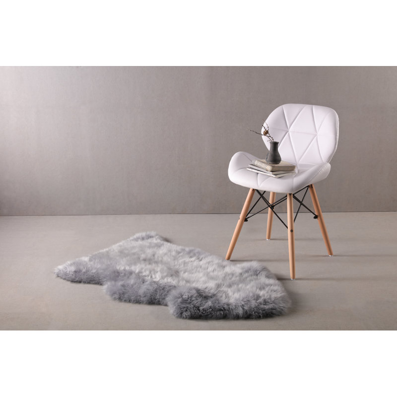 Tapis fibre en laine de mouton fabriqué à la main l 24 po x P 39 po Fibre par Auskin, Carrière