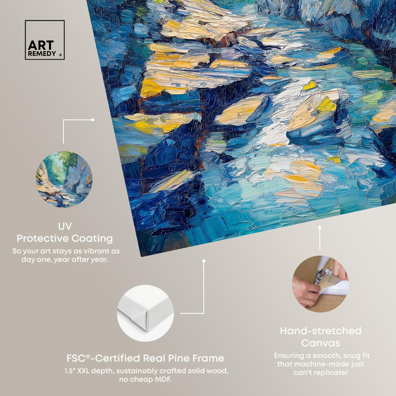 «Run Wild Gorge Canvas Monet Coastal» par Art Remedy, H 54 po x l 36 po, Toile tendue