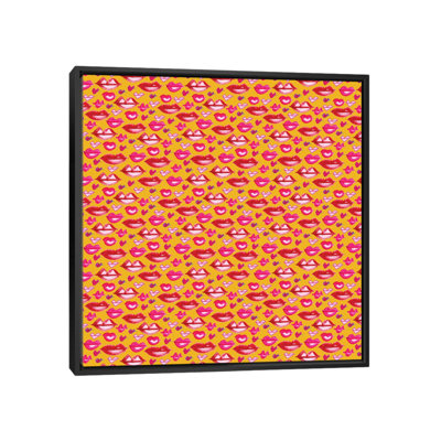 « lèvres pattern », impression sur toile