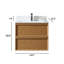 Meuble-lavabo mural de style Mid-Century flottant 24 po entièrement assemblé