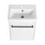 Meuble-lavabo mural 18 po avec lavabo en céramique et porte d'armoire à fermeture en douceur, pour petite salle de bain-116040580