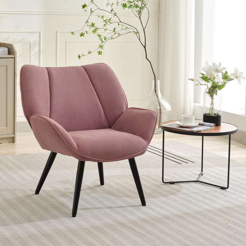 Upholstered Accent Chair, Pink