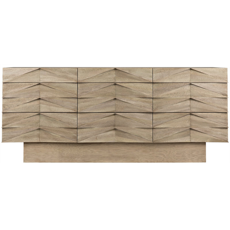 Drake 75'' W Solid Wood Sideboard, Washed Walnut
