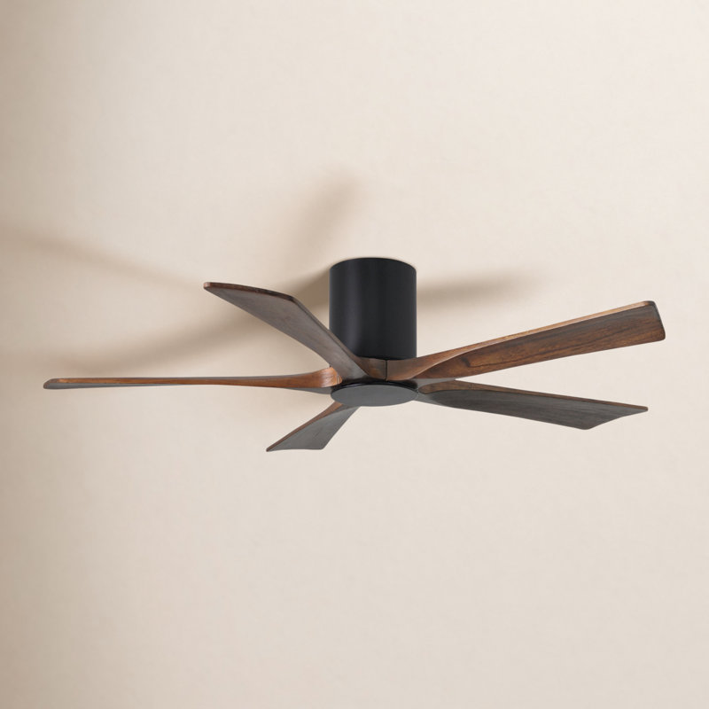Matte Black, 52", Walnut Tone