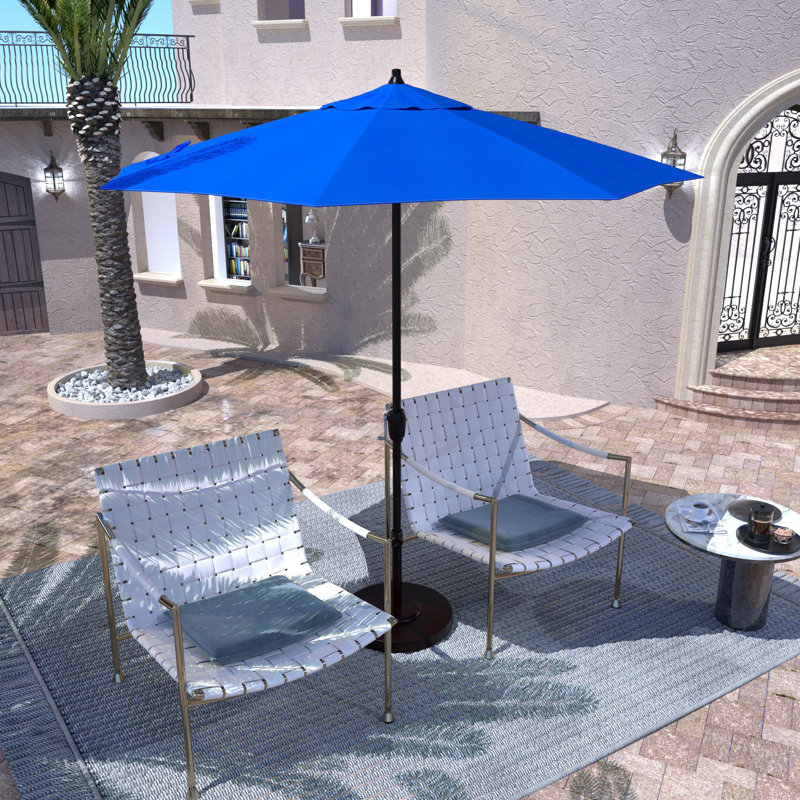 Parasol de marché 7 pi 5 po Bala, Toile Sunbrella® bleu pacifique