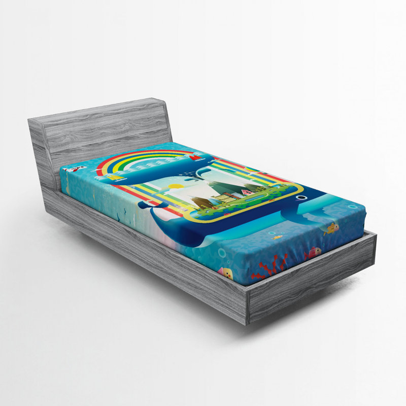 Whale Microfiber Fitted Sheet, Full Fitted Sheet