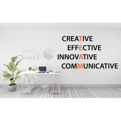 Décalcomanie de citation de l'équipe pour le bureau, travail créatif d'inspiration créative